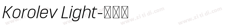 Korolev Light字体转换 Korolev Light字体转换